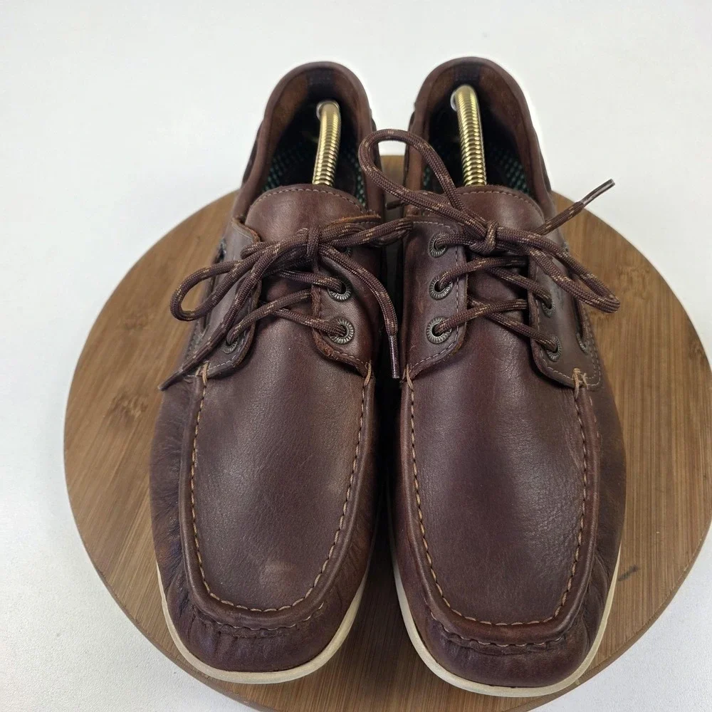 SAS Shoes Mens Size 12 Brown Leather Boat Casual Comfort TriPad Deck USA